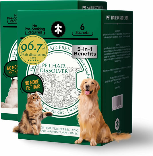 Dissolves Pet Hair Efficiently - Pack of 12 Sachets