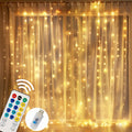 FUNPENY Window Curtain String Lights - 300 LED Fairy Lights for Magical Decor