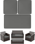 Outdoor Patio Seat Cushion Covers 3 Pack - Replacement Slipcovers