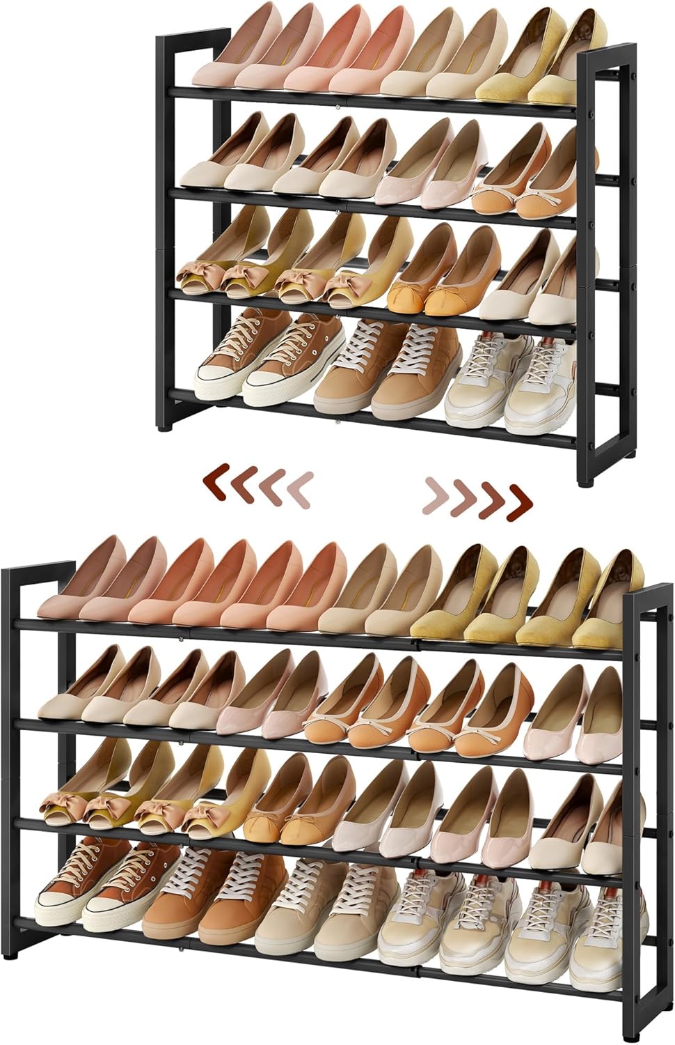 Expandable Shoe Rack for Entryway and Closet Storage Solutions