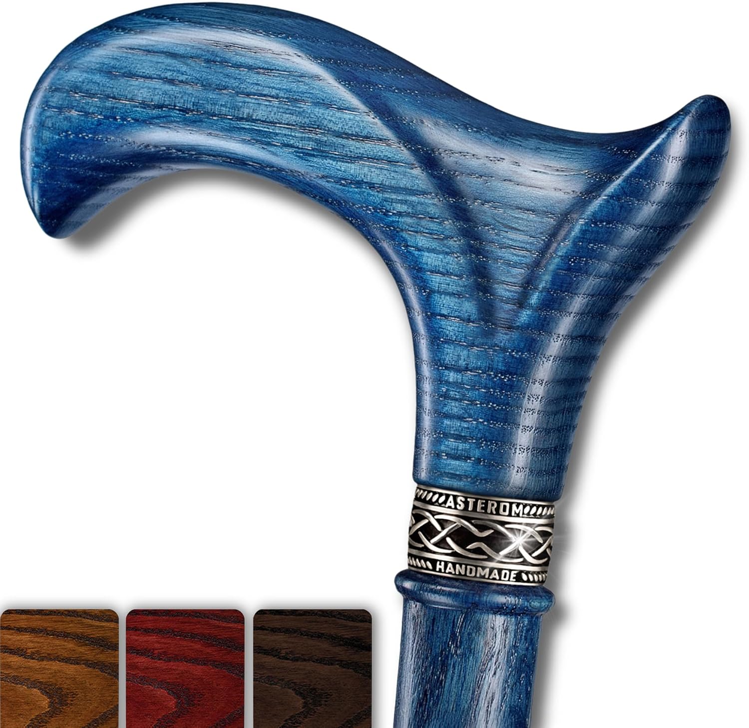 Asterom Walking Cane - Handmade Ergonomic Wooden Canes for Seniors