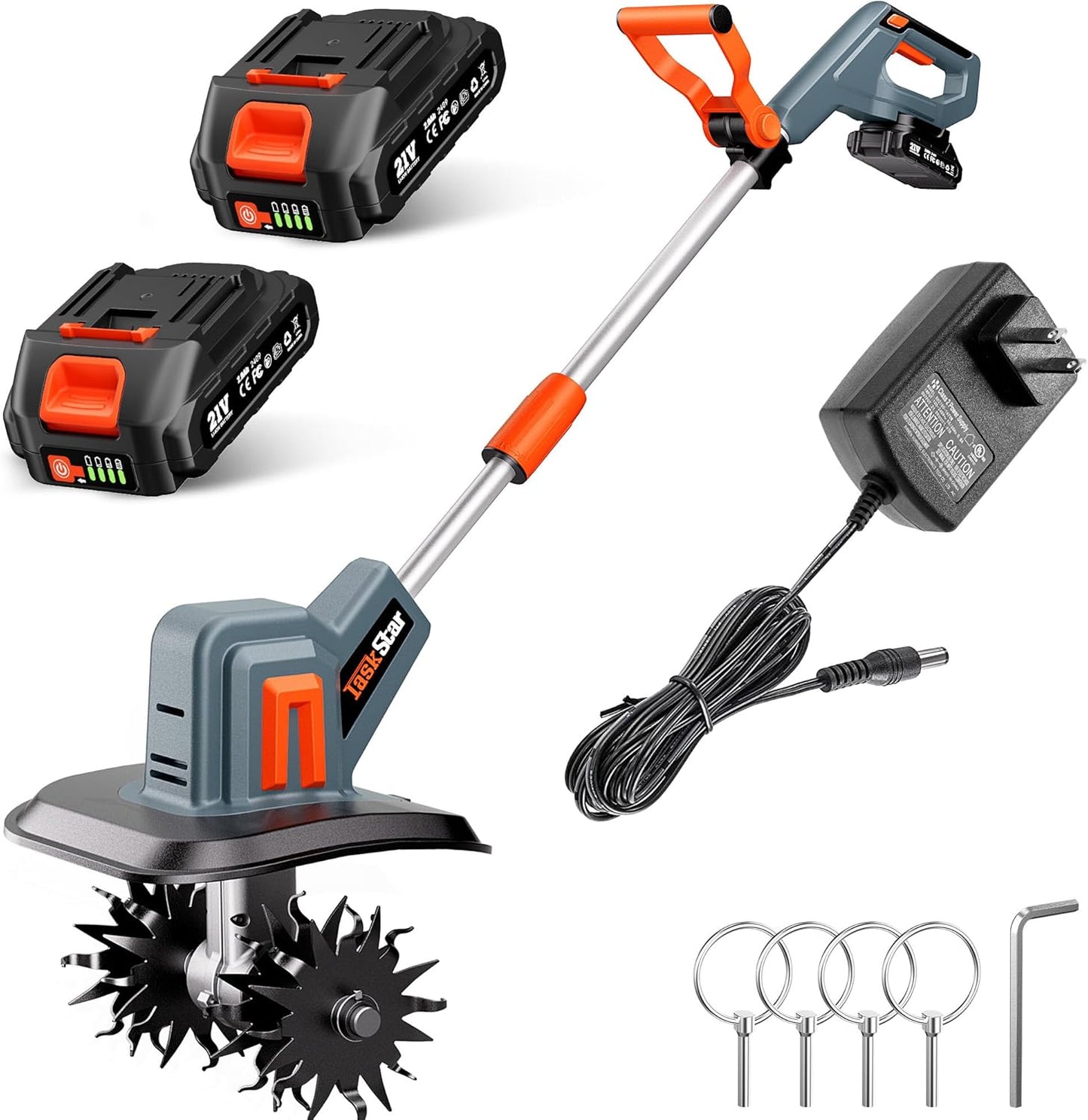 Cordless Tiller for Gardening with 360 RPM Performance