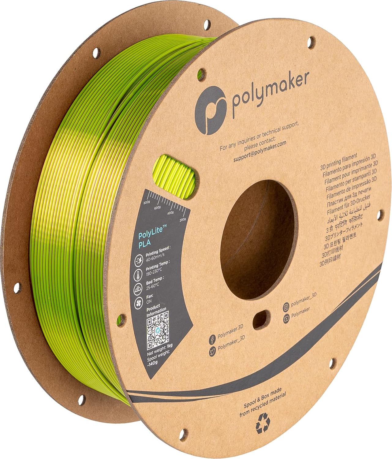 Polymaker Dual Color Silk PLA Filament for Stunning Prints