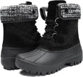 STQ Womens Winter Duck Boots Waterproof Snow Boots - Warm, Foldable 4