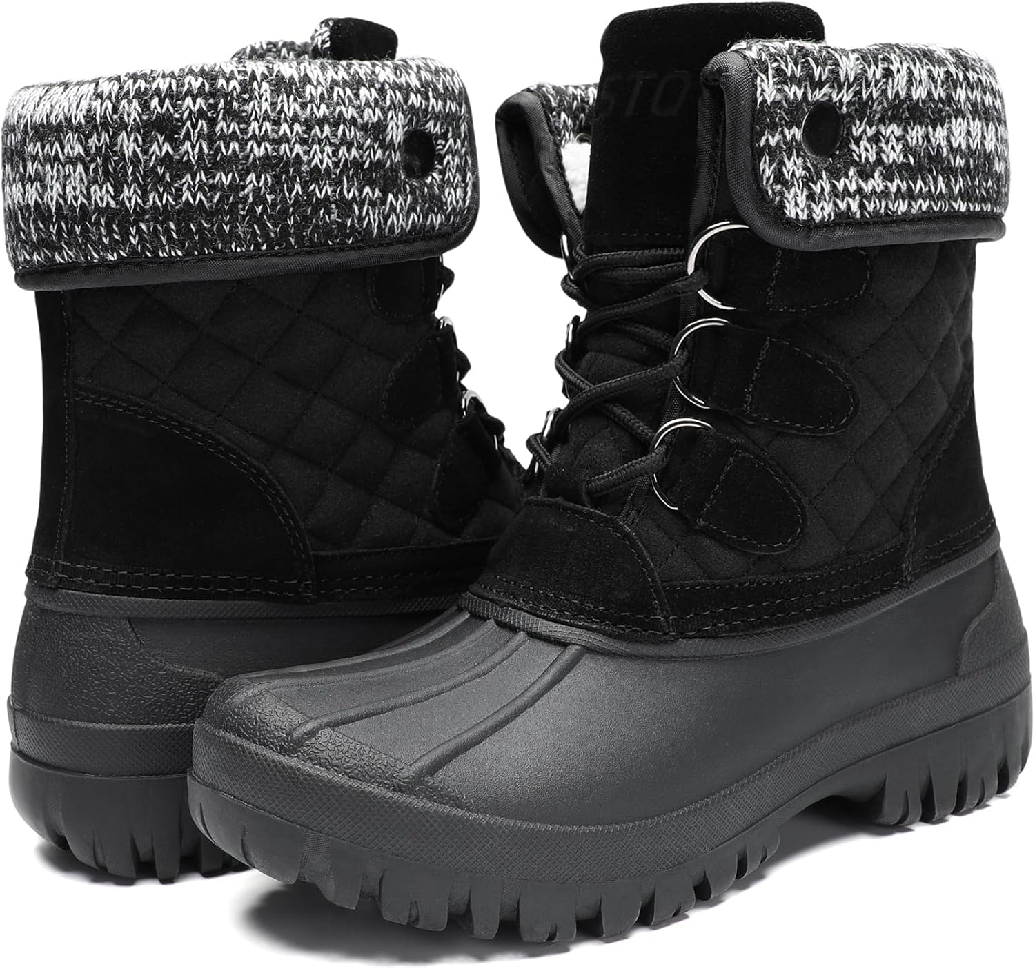 STQ Womens Winter Duck Boots Waterproof Cold Weather Snow Boots