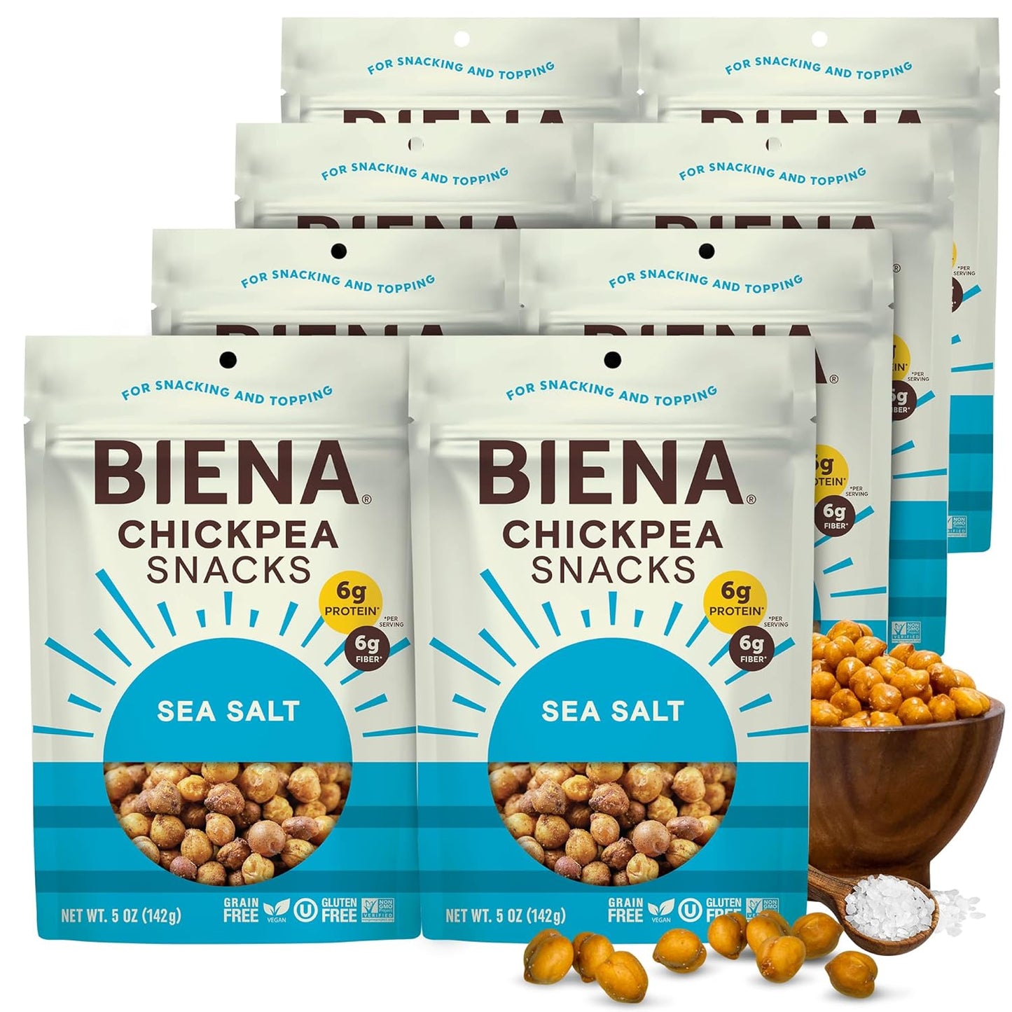 Crunchy Roasted Chickpeas - High Fiber Vegan Protein Snacks