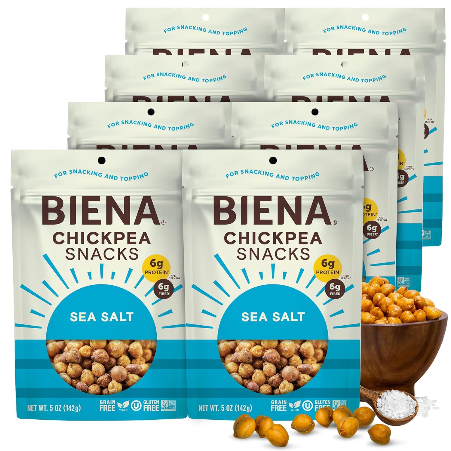 Crunchy Roasted Chickpeas - High Fiber Vegan Protein Snacks