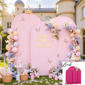 Hot Pink Arch Backdrop Cover Set of 3 - Double-Sided Stretchy Wedding