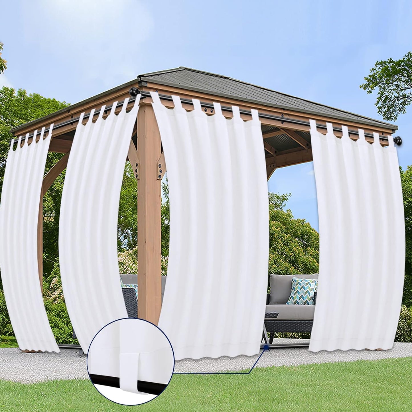 PureFit Outdoor Curtains for Privacy and Weather Protection
