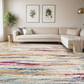 tchdio 8x10 Area Rug Colorful Modern Abstract - Washable, Non-Slip