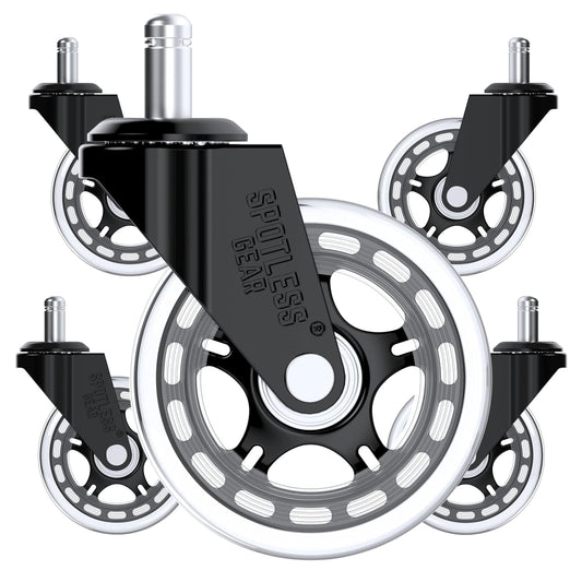 Whisper Quiet 3 Rollerblade Chair Wheels - SPOTLESS GEAR