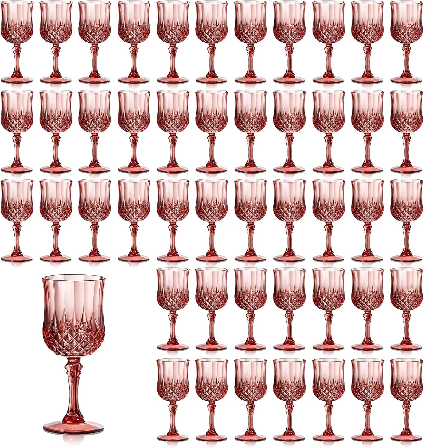 Vintage 7oz Plastic Wine Glasses for Elegant Celebrations