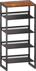 Narrow 5-Tier Shoe Rack - Slim Space-Saving Organizer
