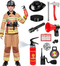 Firefighter Costume for Kids 14PCS Set - Realistic Roleplay Fun