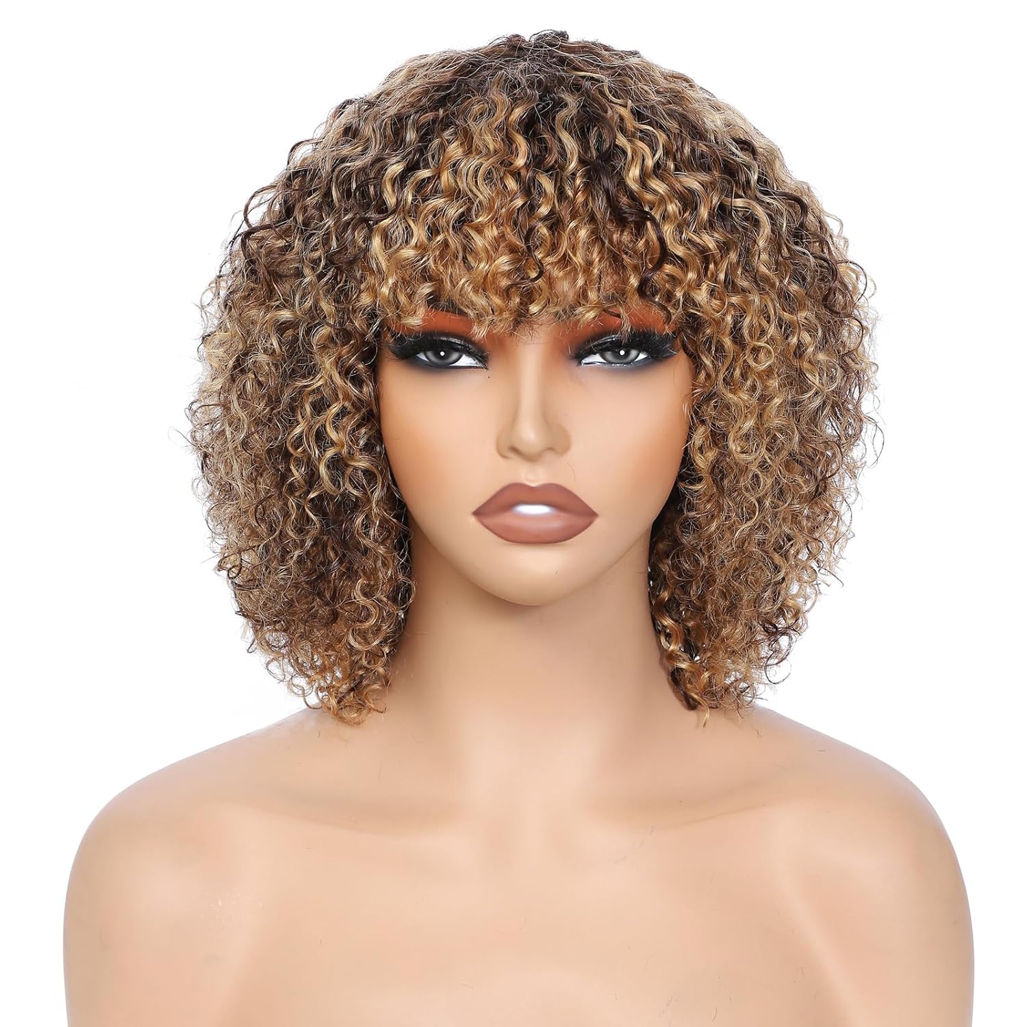 200% Density Short Kinky Curly Wave Wig for Black Women