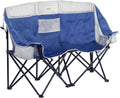 SunnyFeel Double Camping Loveseat Chair - Foldable 2-Person Seat