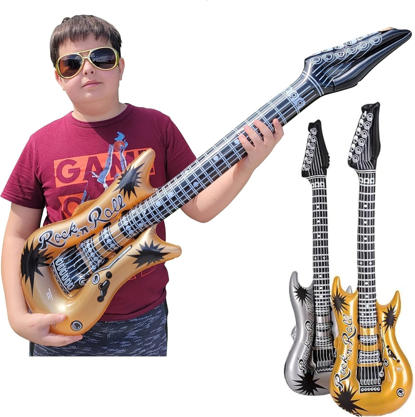 Inflatable Guitar Set - Party Rocker Essential!