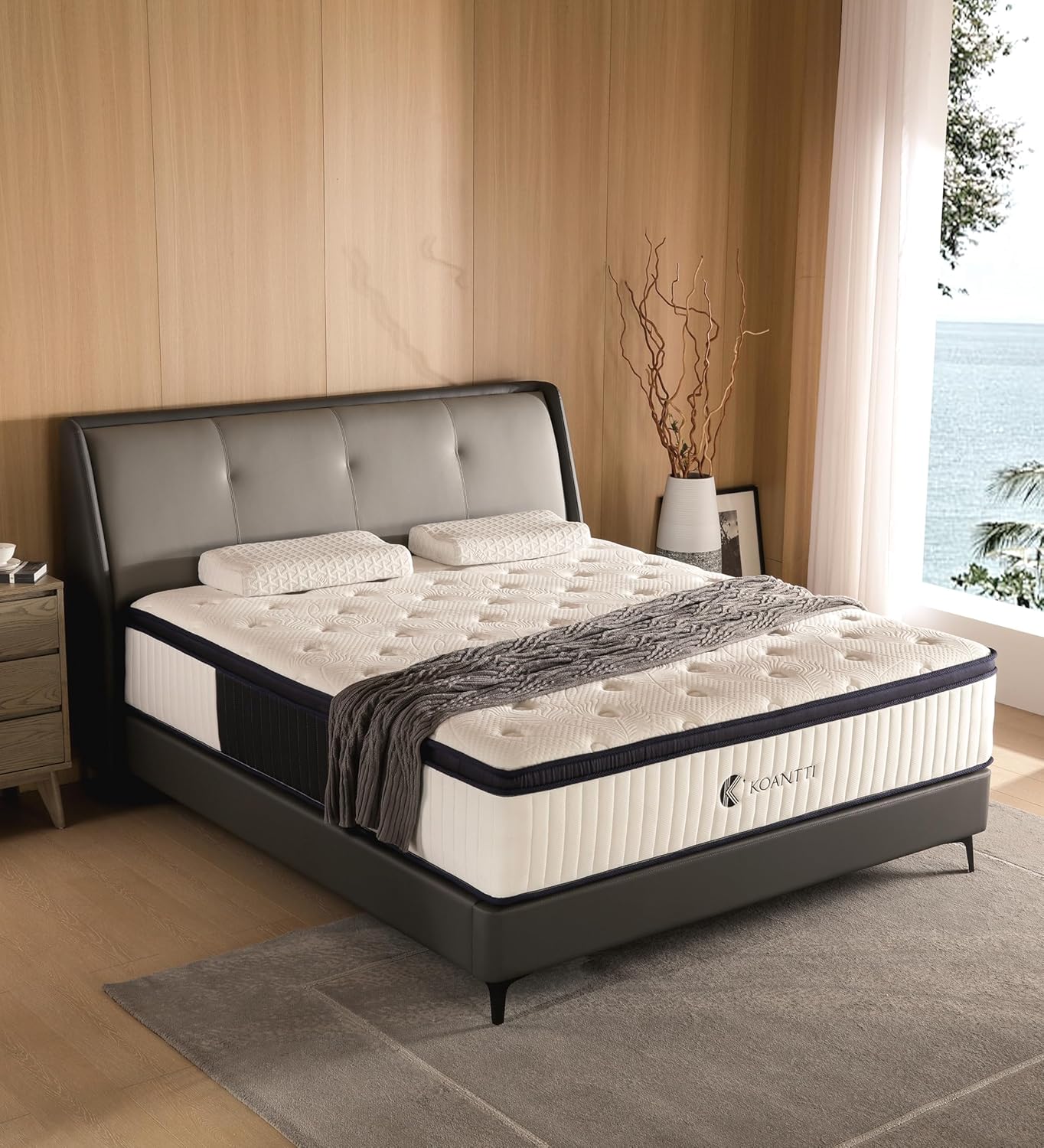 Queen Mattresses 14 Inch Hybrid Memory Foam for Better Sleep