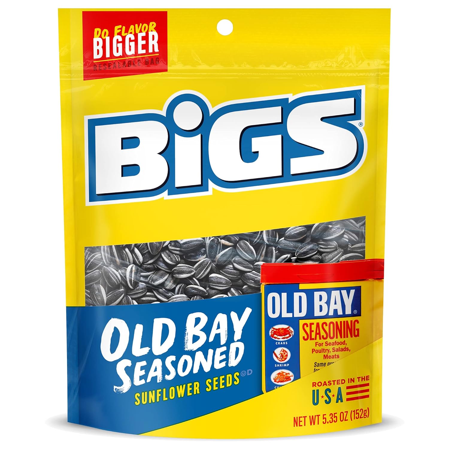 BIGS Old Bay Seasoned Sunflower Seeds - Bold Flavor Snack