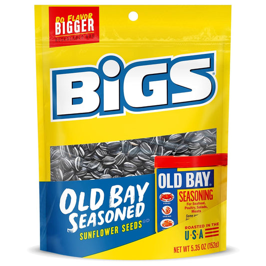 BIGS Old Bay Seasoned Sunflower Seeds - Bold Flavor Snack