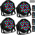 36LEDs Battery Powered Par Lights - Portable Rechargeable 4-Pack
