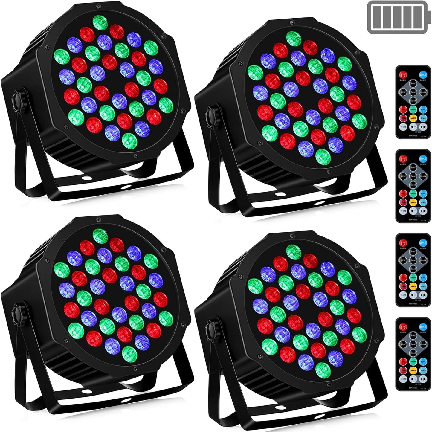 36LEDs Battery Powered Par Lights for Events and Parties