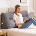 Wedge Pillow Headboard Twin - Triangular Reading Pillow for Bed