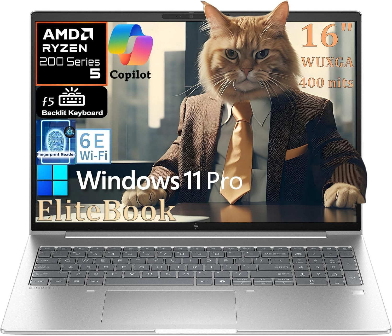 HP EliteBook 16 inch Business Laptop with Ryzen 5 and 32GB RAM