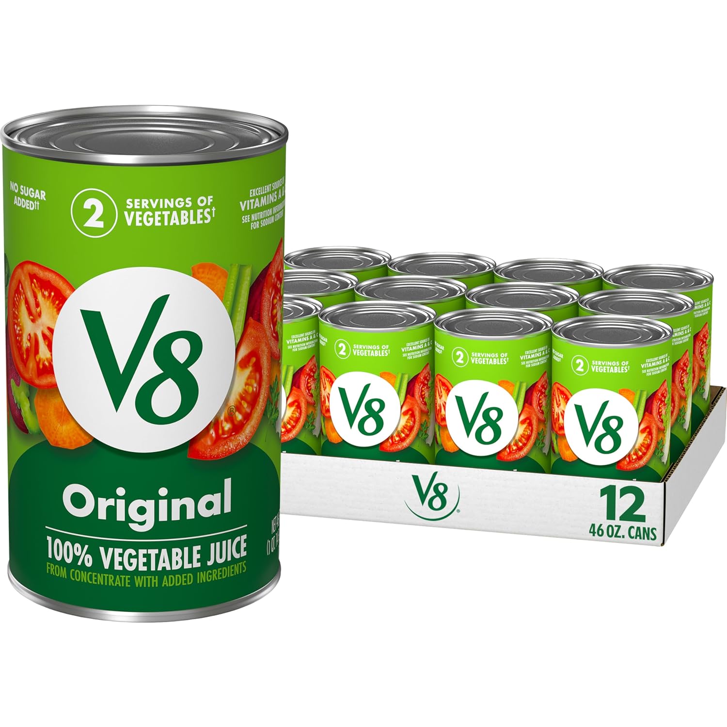V8 Original 100% Vegetable Juice - Healthy 12 Pack for You