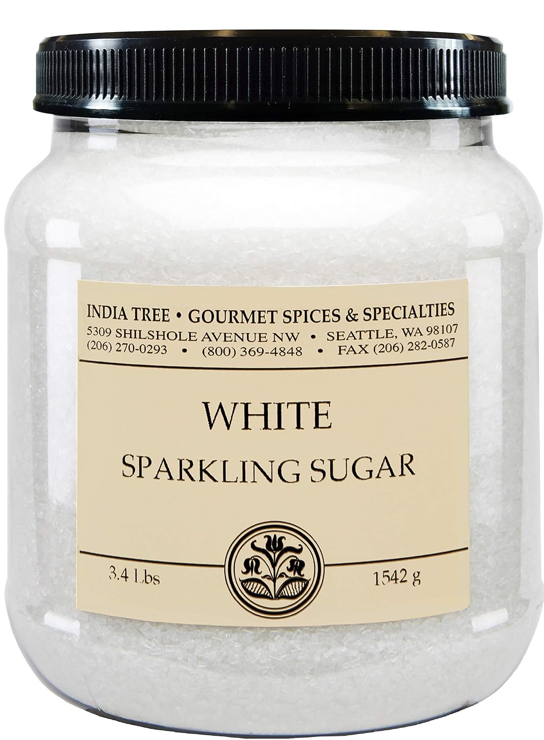 India Tree White Sparkling Sugar for Holiday Baking & Treats