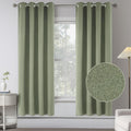 Light Sage Green Blackout Curtains for Bedroom and Living Room