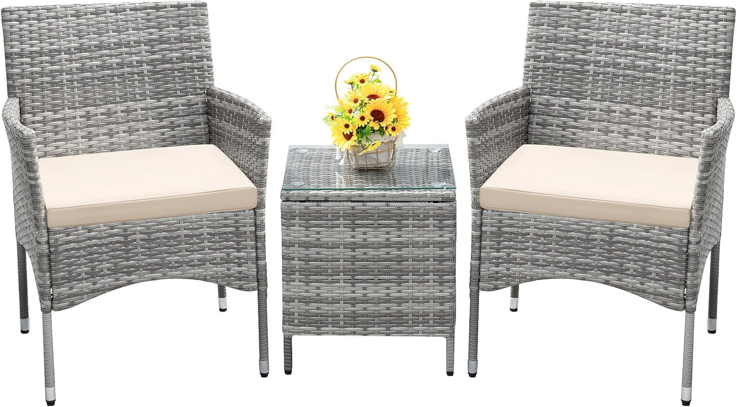 Devoko 3 Pieces Patio Furniture Set for Outdoor Comfort
