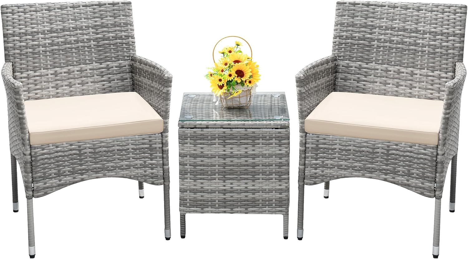 Devoko 3 Pieces Patio Furniture Set for Outdoor Comfort
