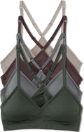 Kalon Womens 4 Pack Racerback Sports Bralette Seamless Comfort - 4