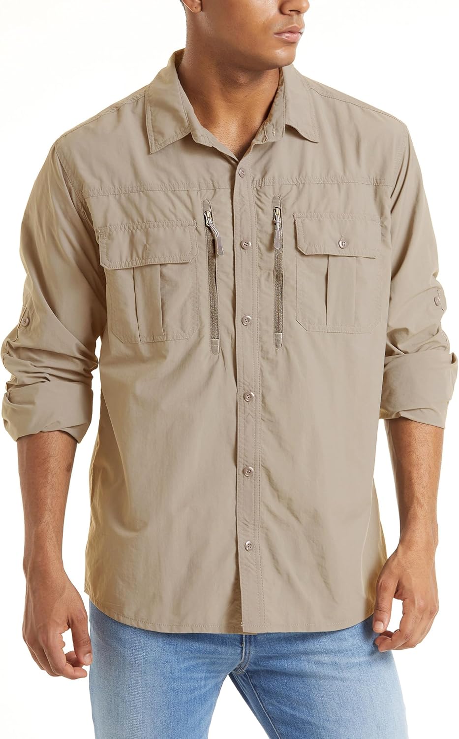 TACVASEN Fishing Shirt for Men: Quick Dry Tactical Work Shirt