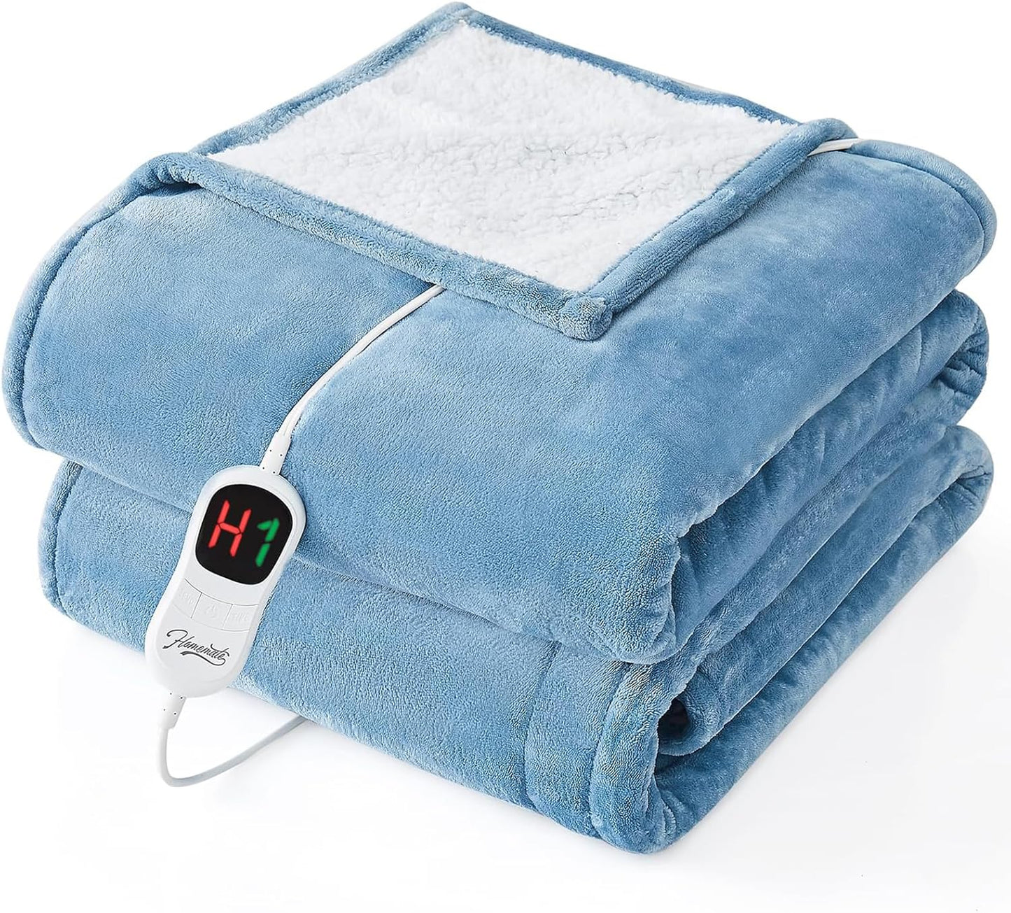 Homemate Electric Heated Blanket Twin - Soft Flannel Comfort