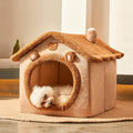 JIUPETY Dog House Bed with Cover Cave for Small Pets