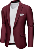 MAGE MALE Men's Slim Fit Blazer Jacket - Lightweight One-Button Sport