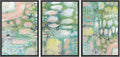 Framed Abstract Wall Art Print Set 24x36 - Vibrant Textured Modern