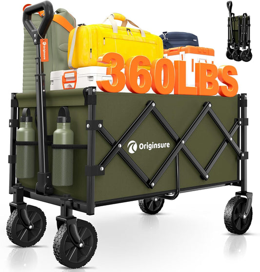 Collapsible Wagon Cart Foldable for Beach, Camping, and More