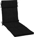 Arden Outdoor Chaise Cushion 21 in x 72 in Black - Weather-Proof