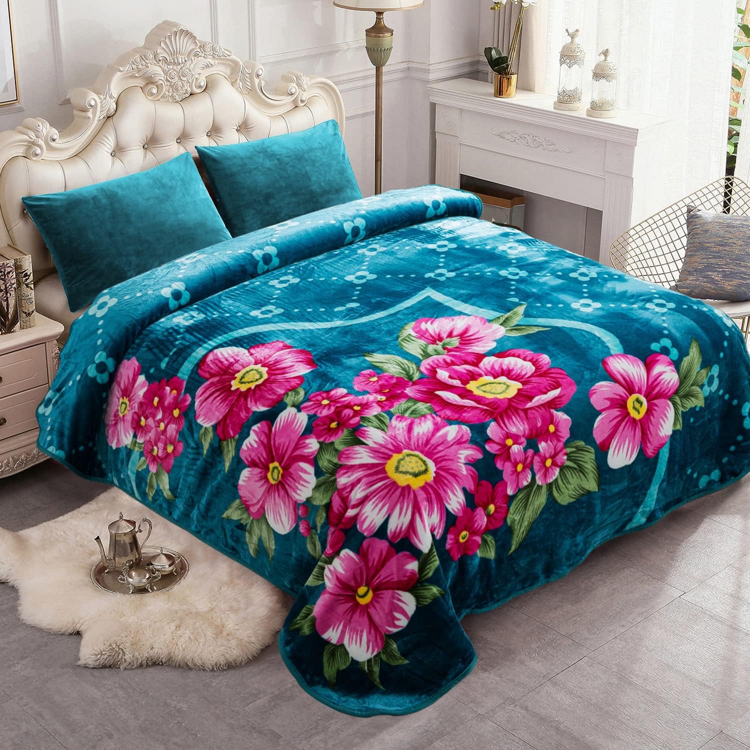 JYK Plush Fleece Blanket Queen Size for Cozy Comfort Year-Round