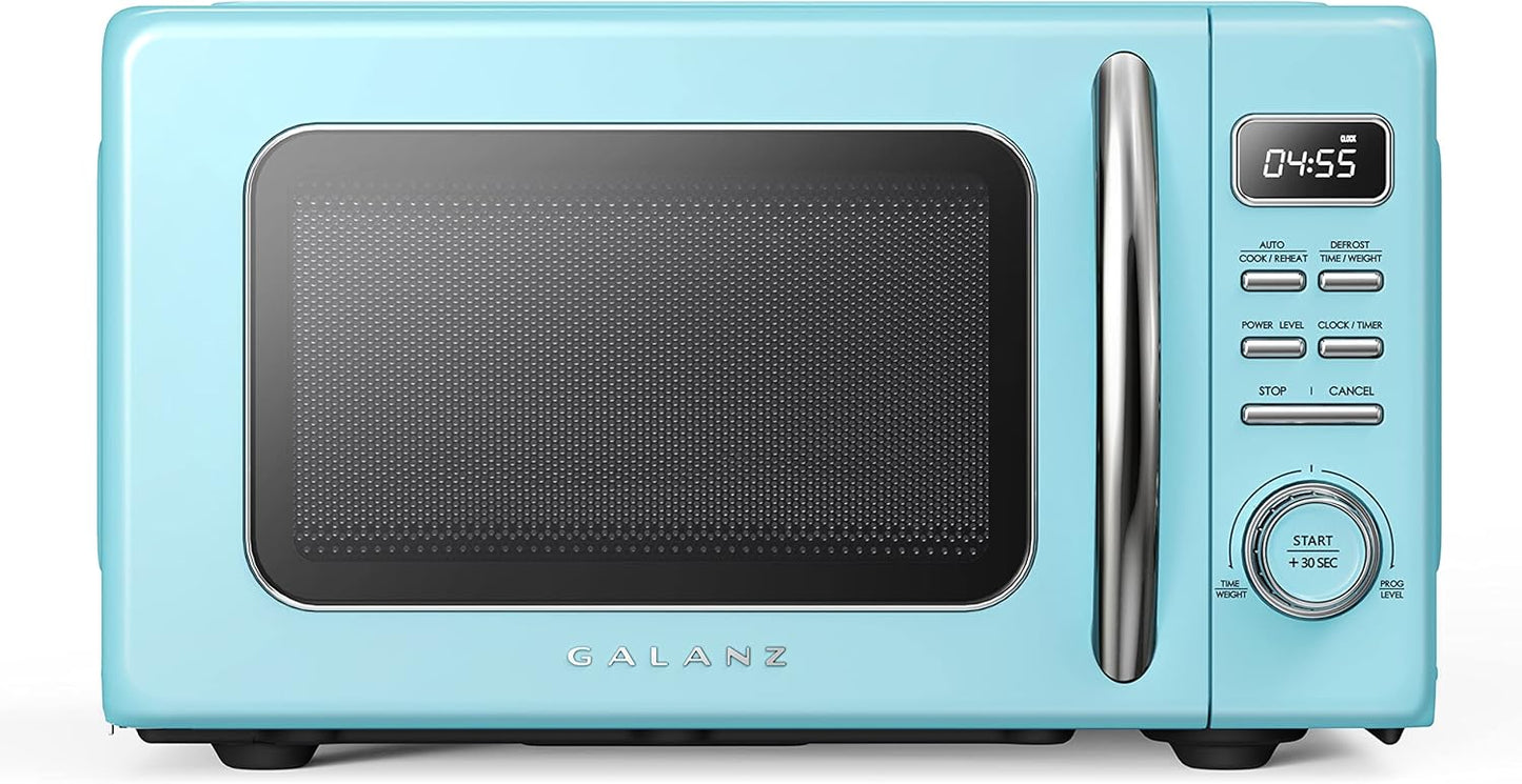 Galanz Retro Countertop Microwave Oven with Auto Cook & Reheat