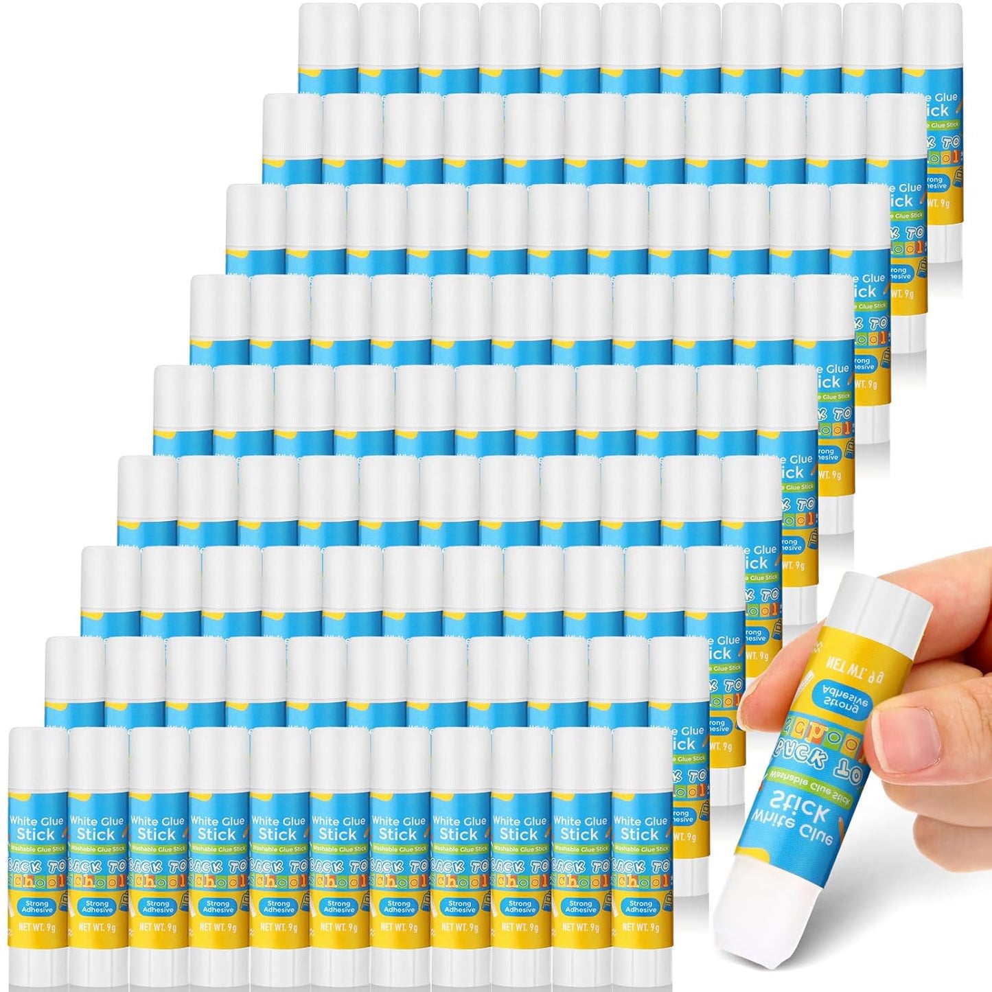 Zubebe 200 Pcs White Glue Sticks for School and Crafts