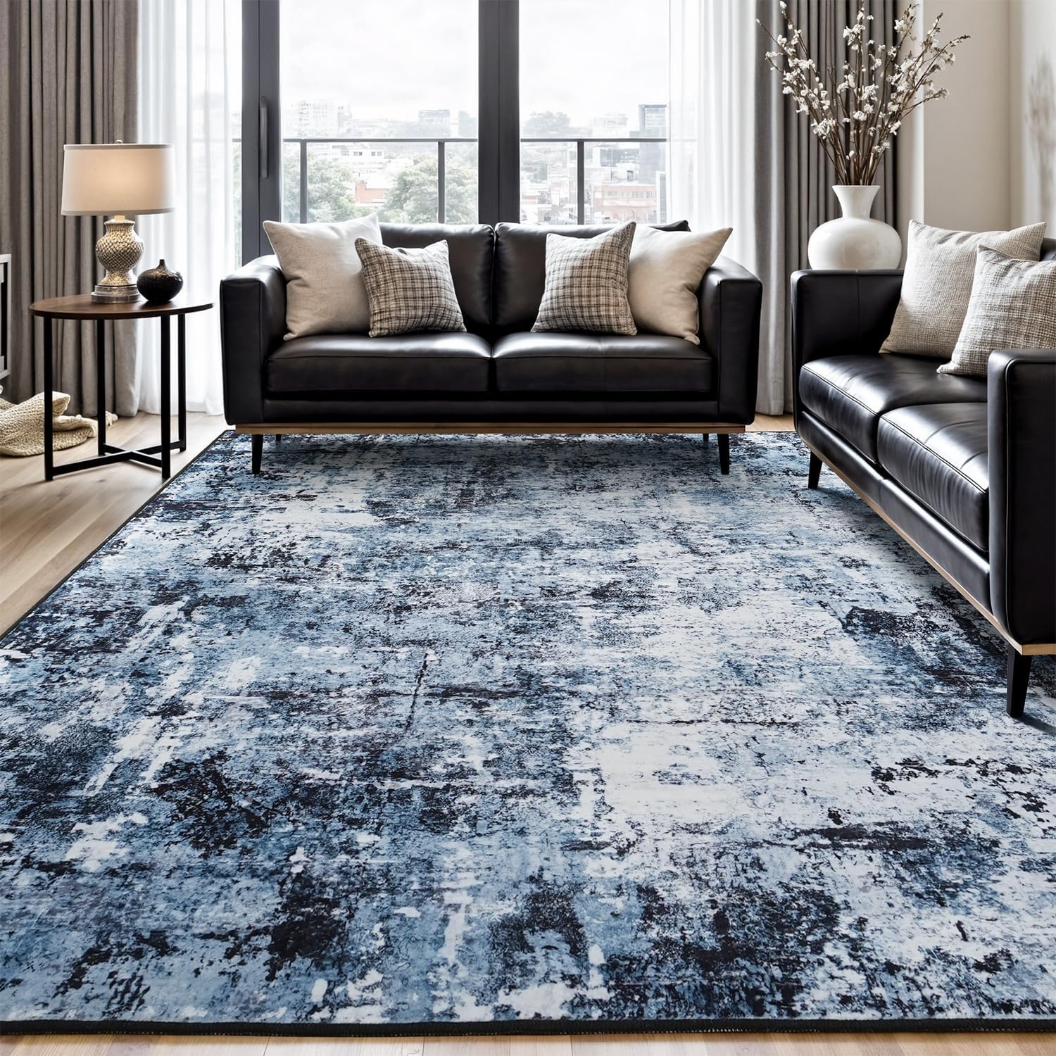Rugflix 9x12 Area Rugs for Living Room, Washable Large Rug