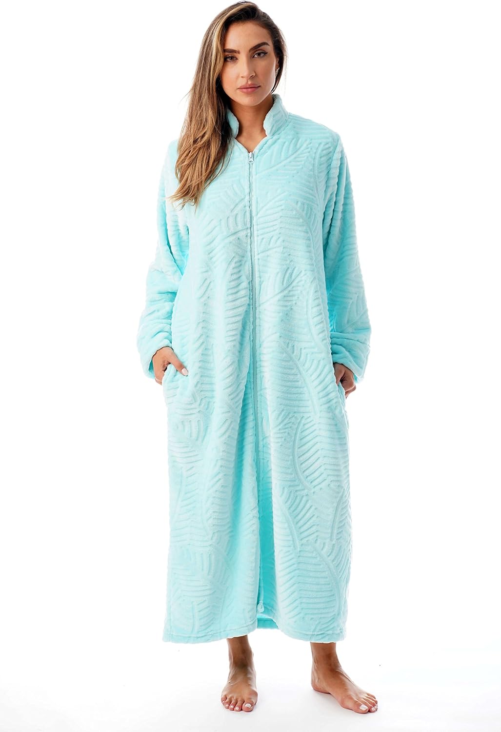 Just Love Plush Zipper Lounger Robe for Ultimate Comfort