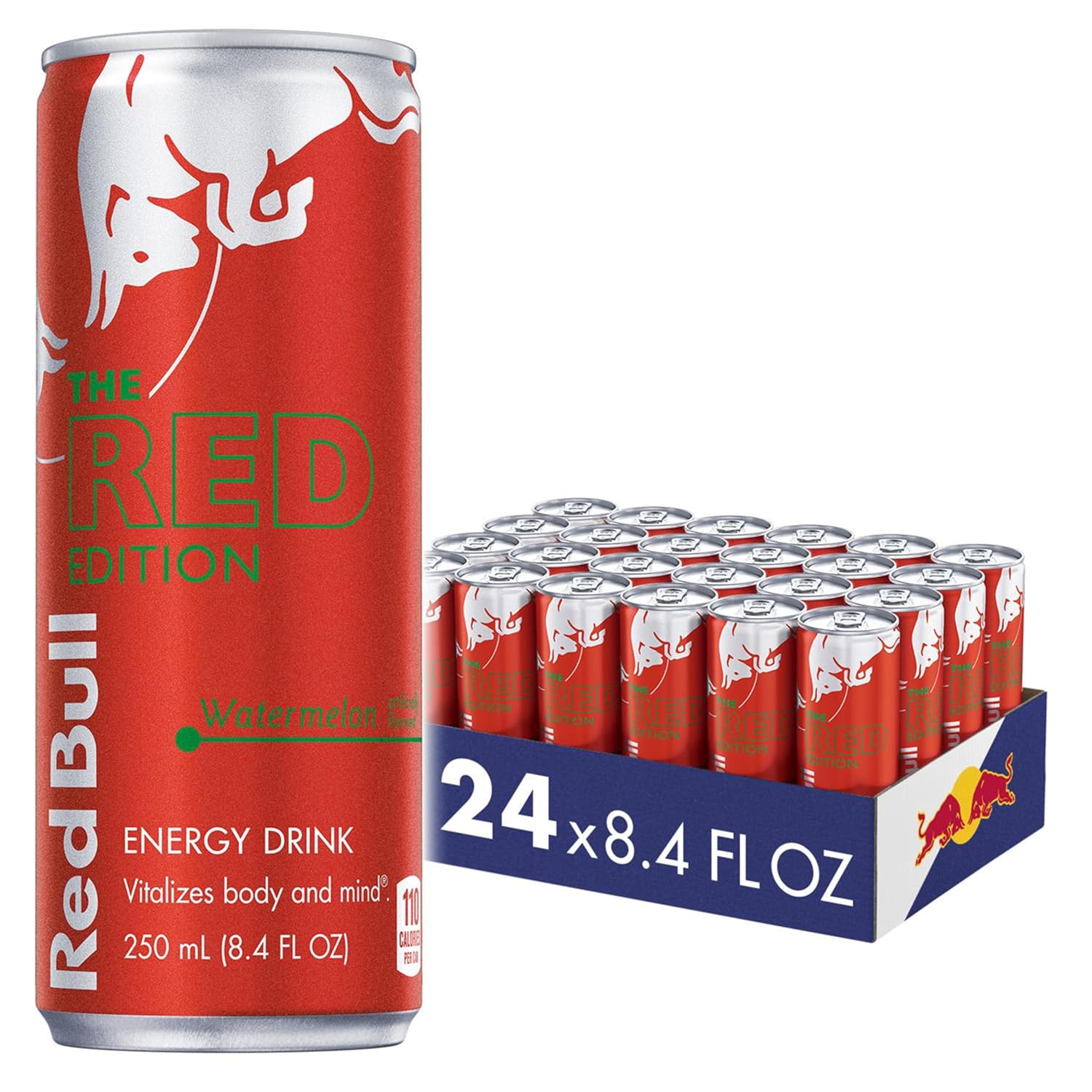Red Bull Red Edition Watermelon Energy Drink, 24 Cans, 8.4 Fl Oz