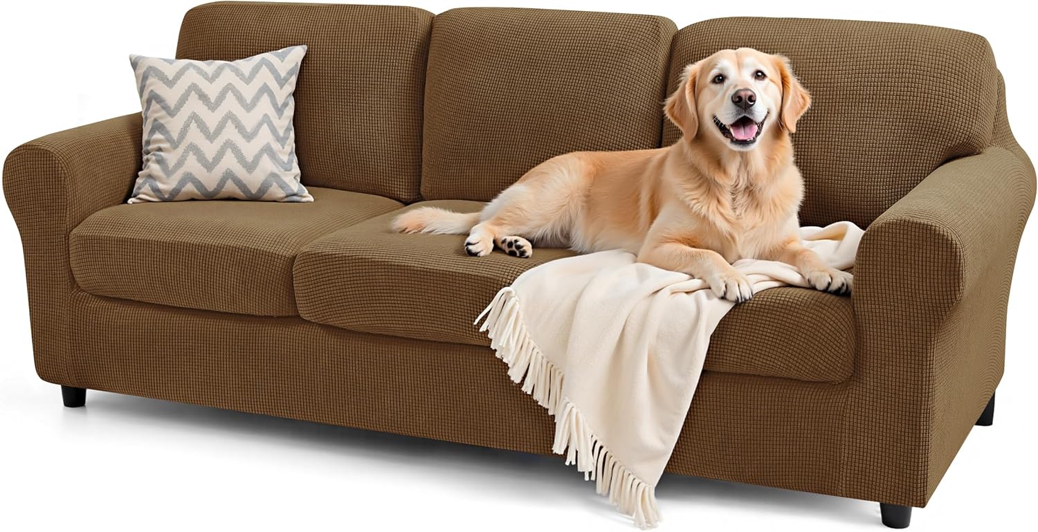 SUBRTEX 7 Pieces Stretch Sofa Slipcover Sets for Oversize Sofa