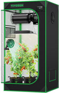 VIVOSUN 2x2 Grow Tent 24x24x48 in - Lightproof Reflective Grow Room