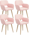 Home Office Desk Chair Set of 4 - Corduroy Vanity Chairs for Makeup